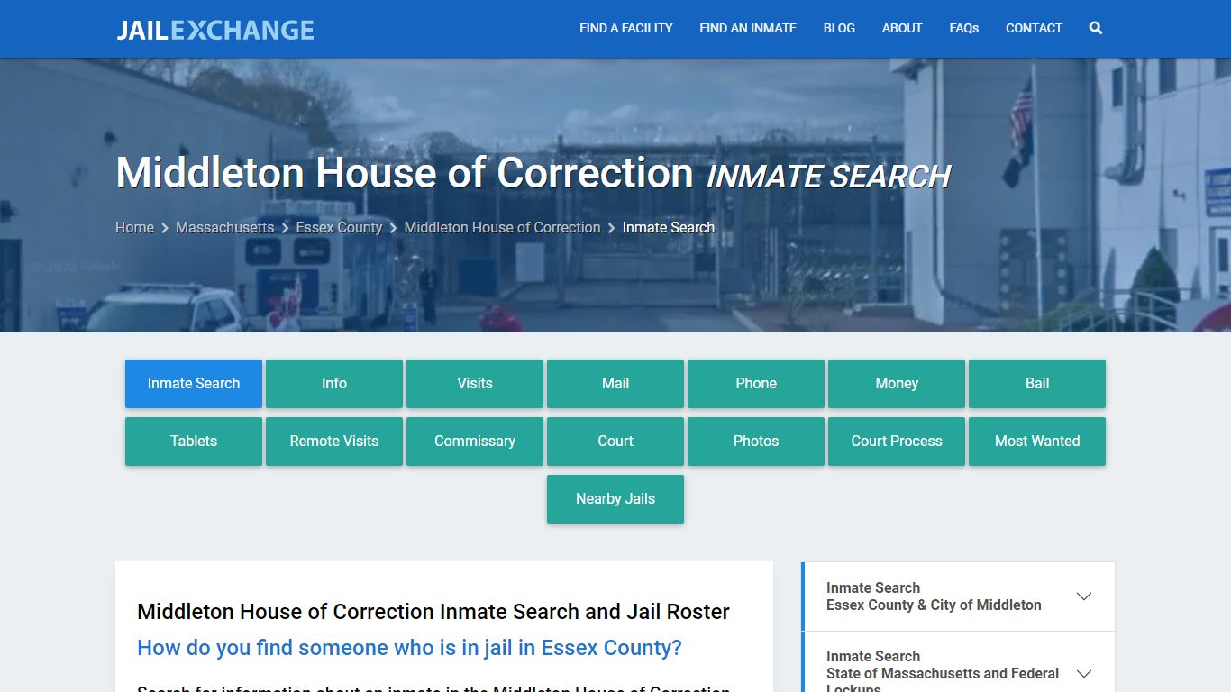 Middleton House of Correction Inmate Search - Jail Exchange
